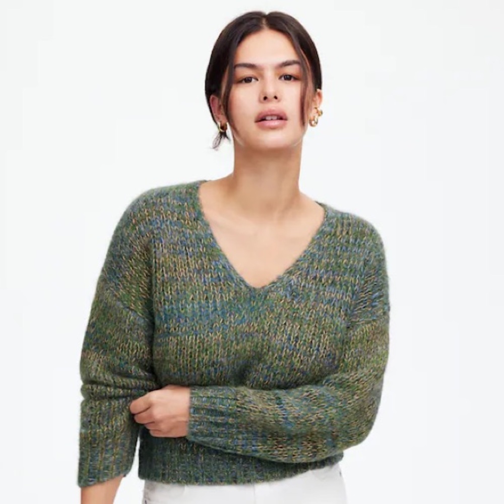 NWT Madewell Marled V-Neck Sweater
